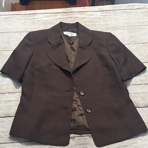 Suit studio size 8 brown blazer jacket